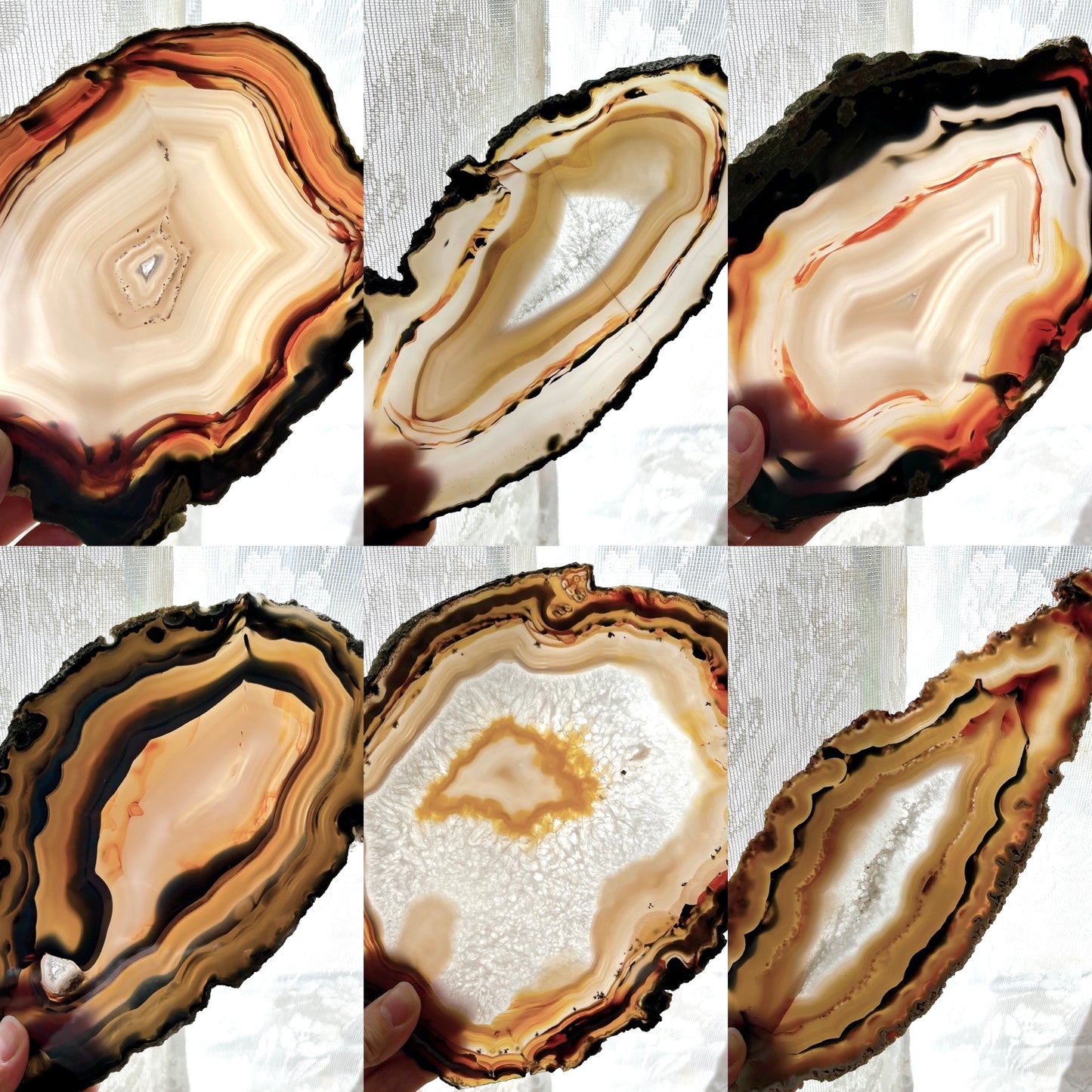 Natural Agate plate【PL015A~F】