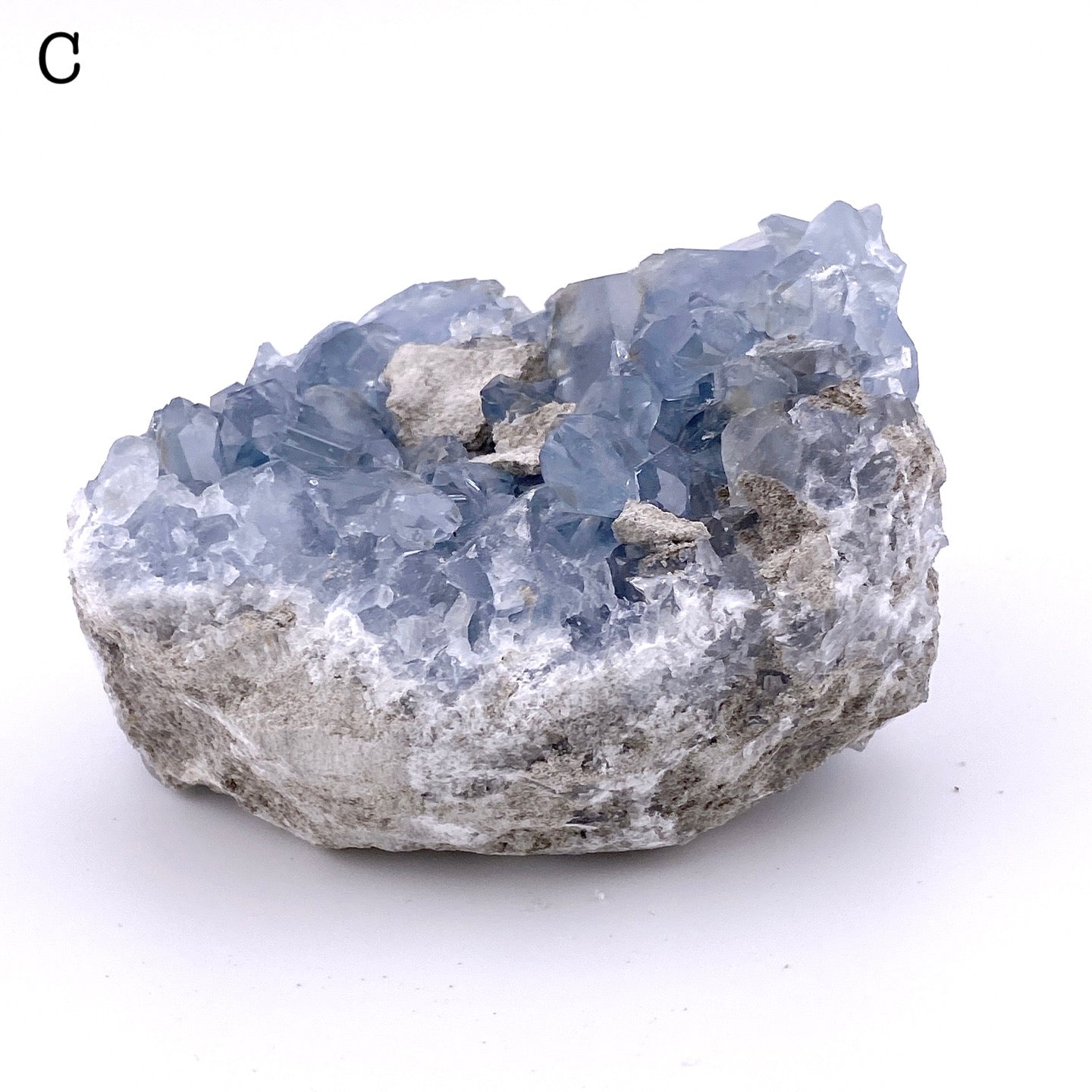 Celestite cluster③【ST003A】【ST003B】【ST003C】【ST003D】【ST003E】