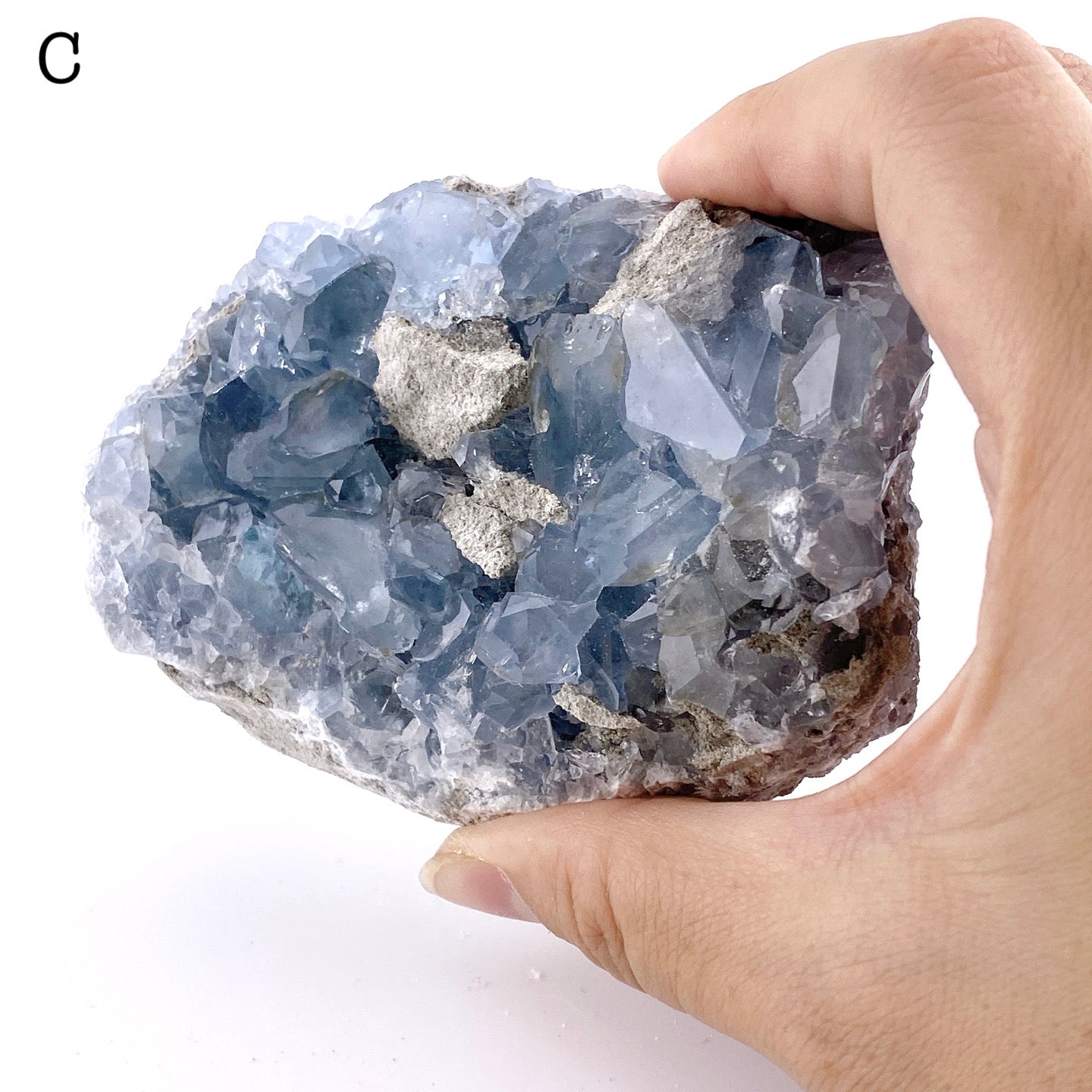 Celestite cluster③【ST003A】【ST003B】【ST003C】【ST003D】【ST003E】