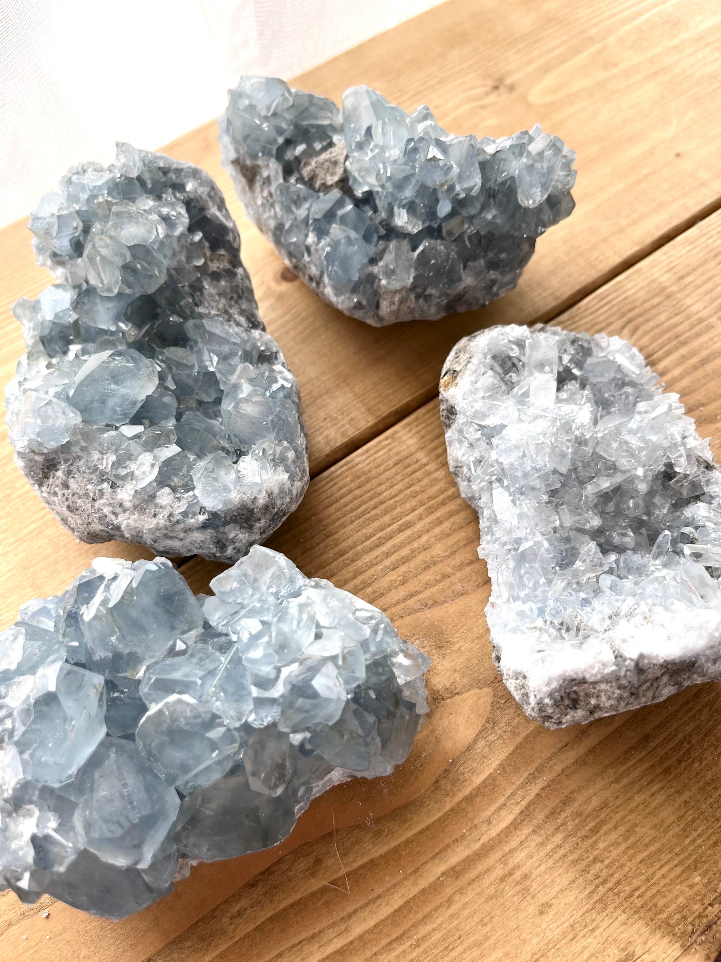 Celestite cluster②【ST002A】【ST002B】【ST002C】【ST002D】