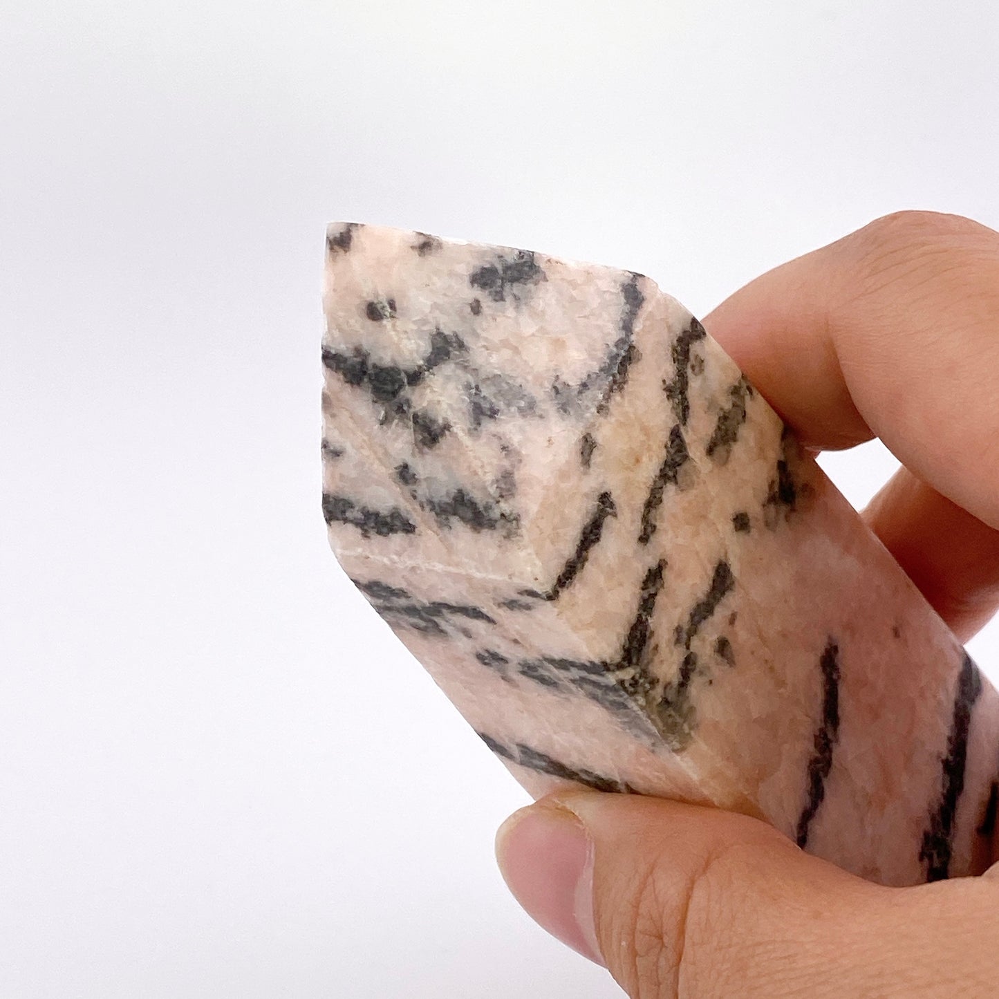 Pink zebra jasper point【SP015】