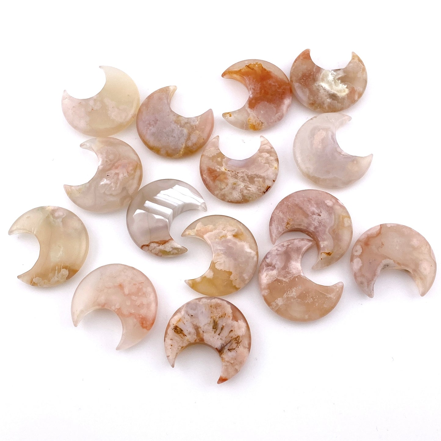 Cherry blossom agate star&moon set 【AG001】