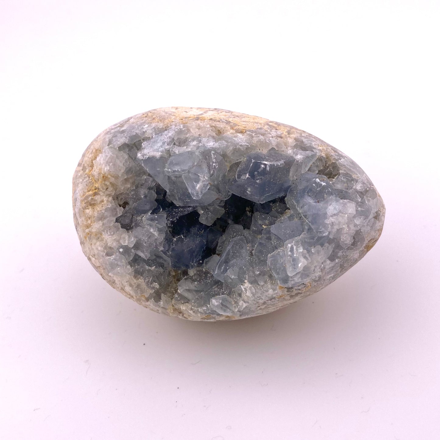 Celestite cluster egg bamboo coaster set【ST004A】
