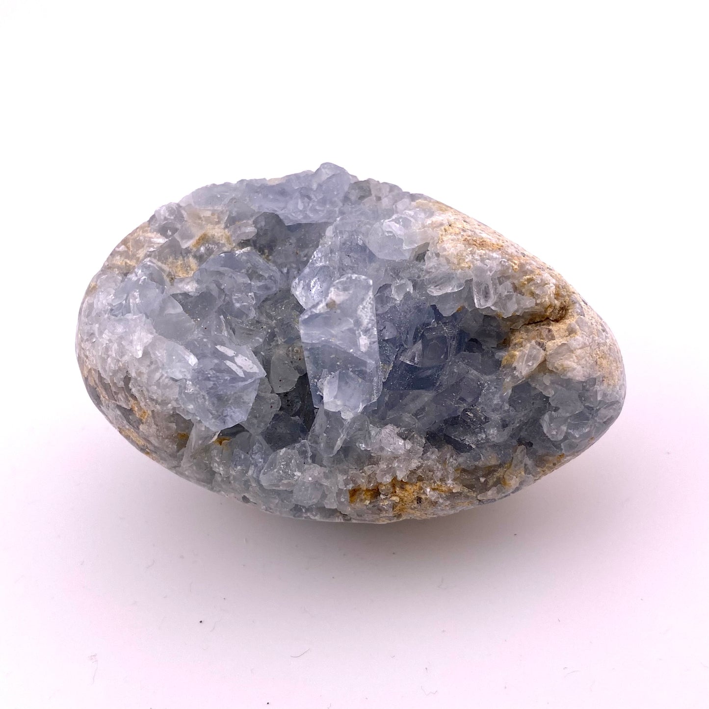 Celestite cluster egg bamboo coaster set【ST004B】