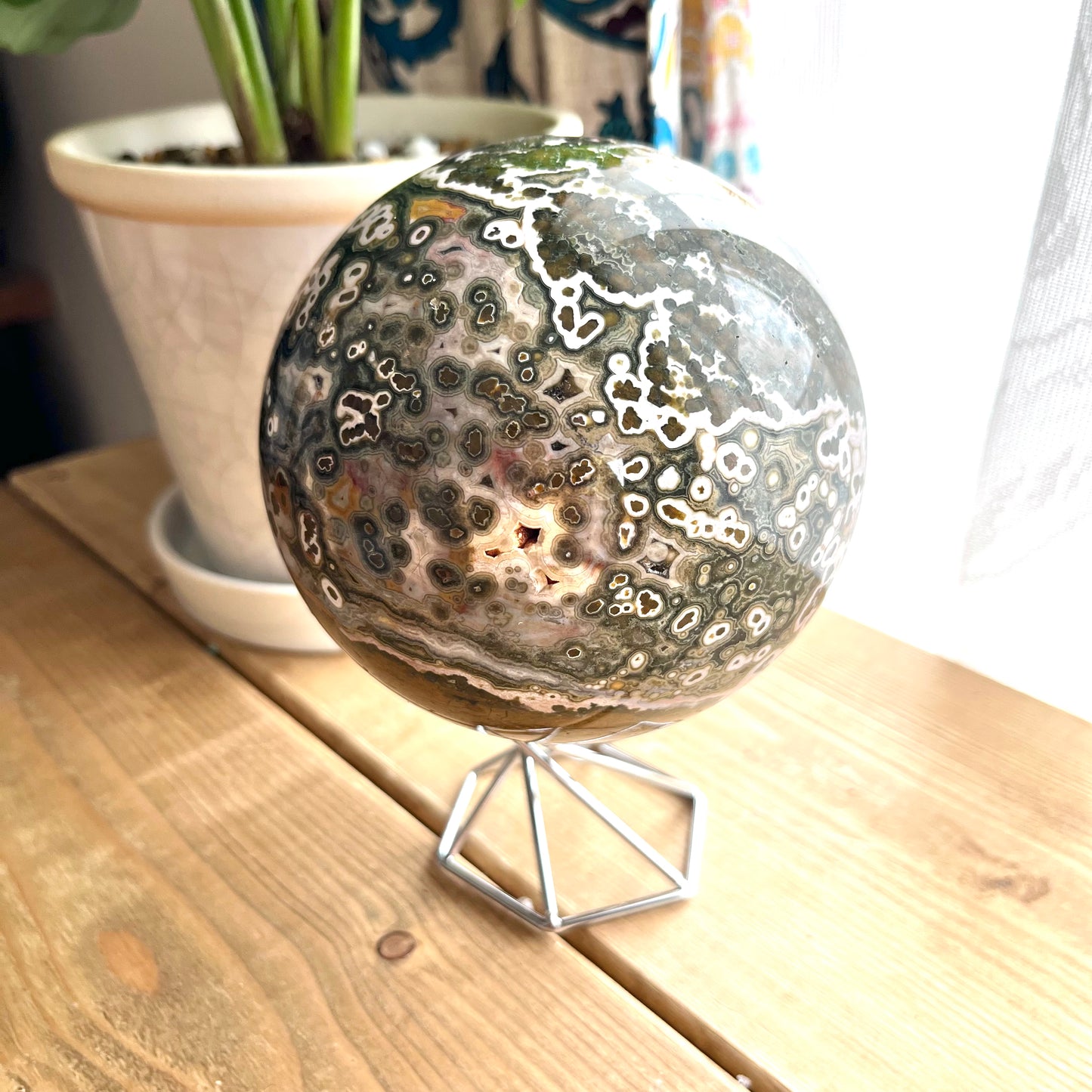Ocean jasper sphere【JP001A】
