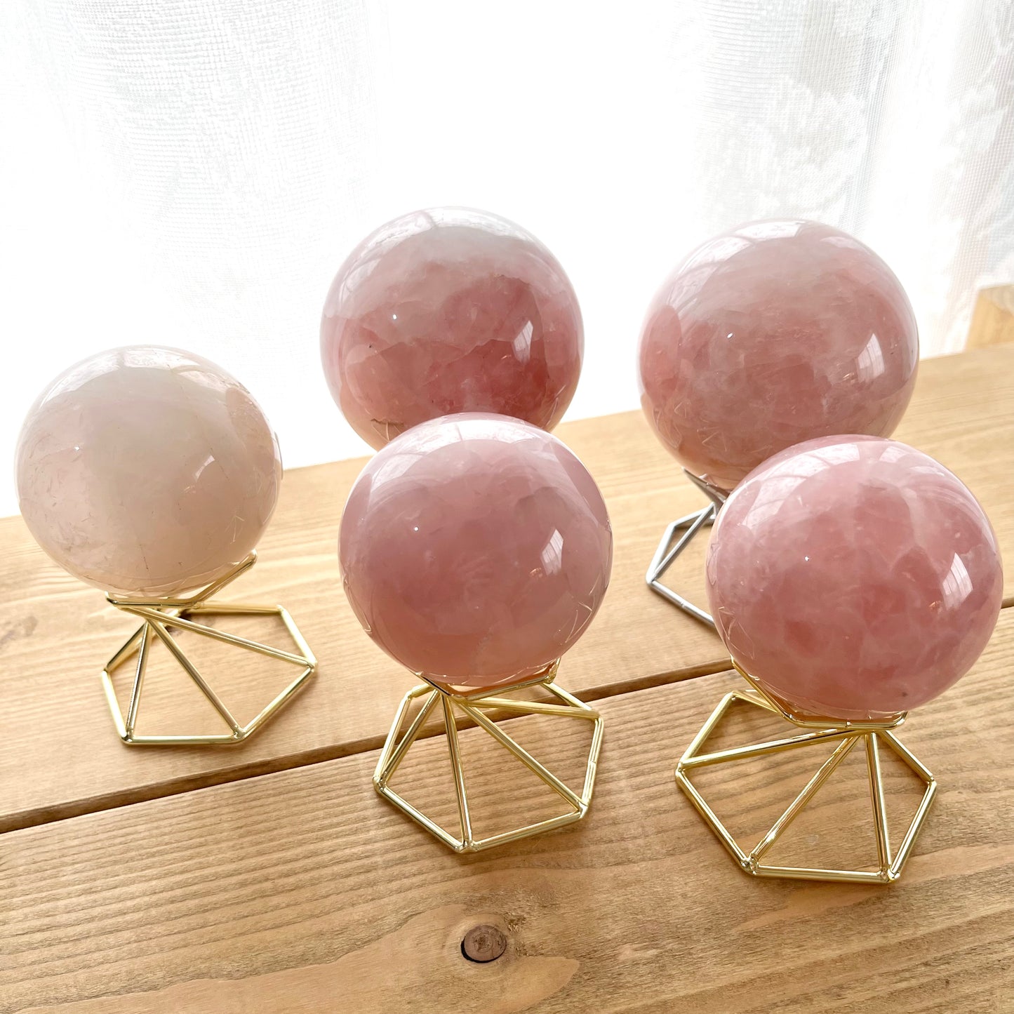 Rose quartz sphere【RO001A~E】