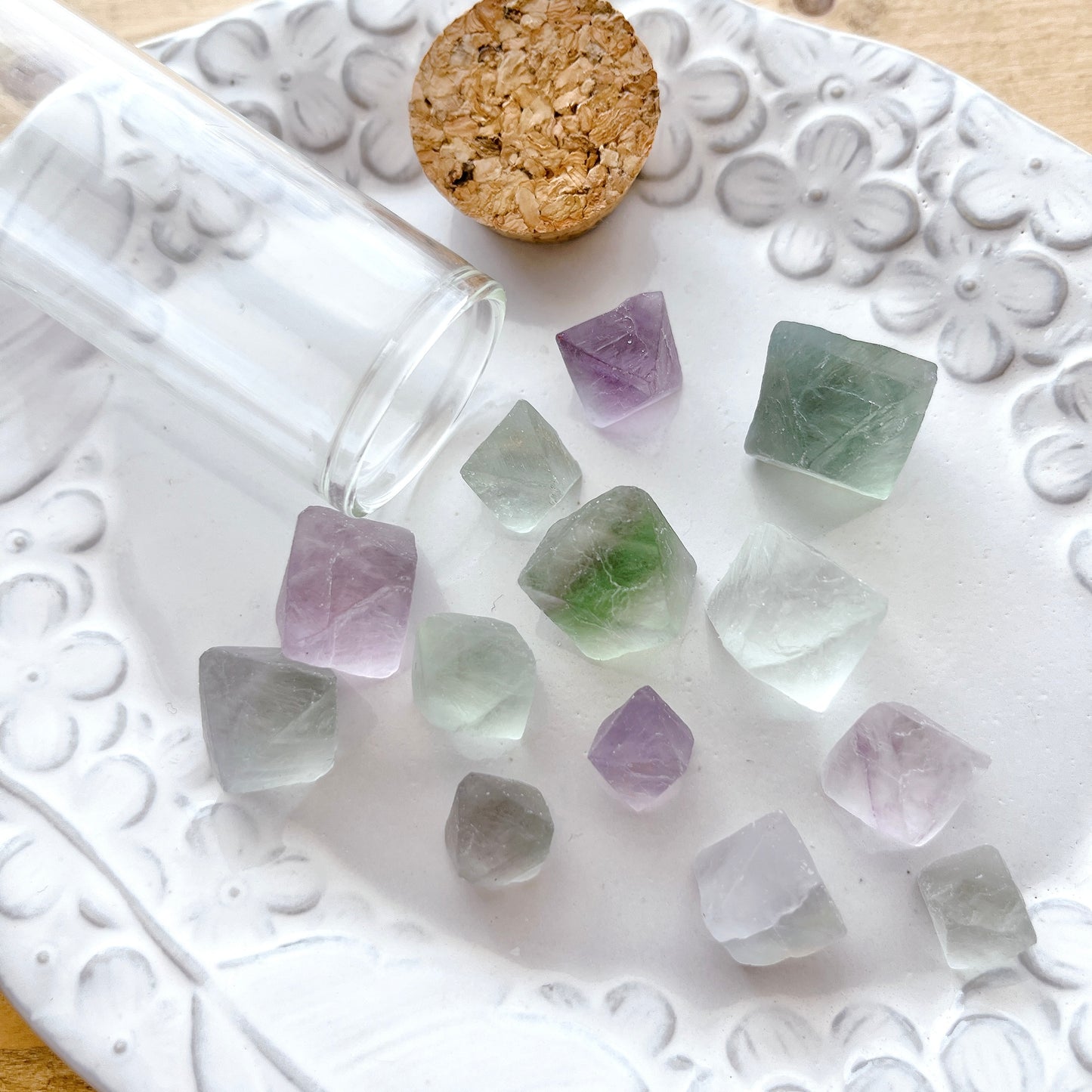 Fluorite Octahedrons Bottle B【FO008B】★ランダム発送