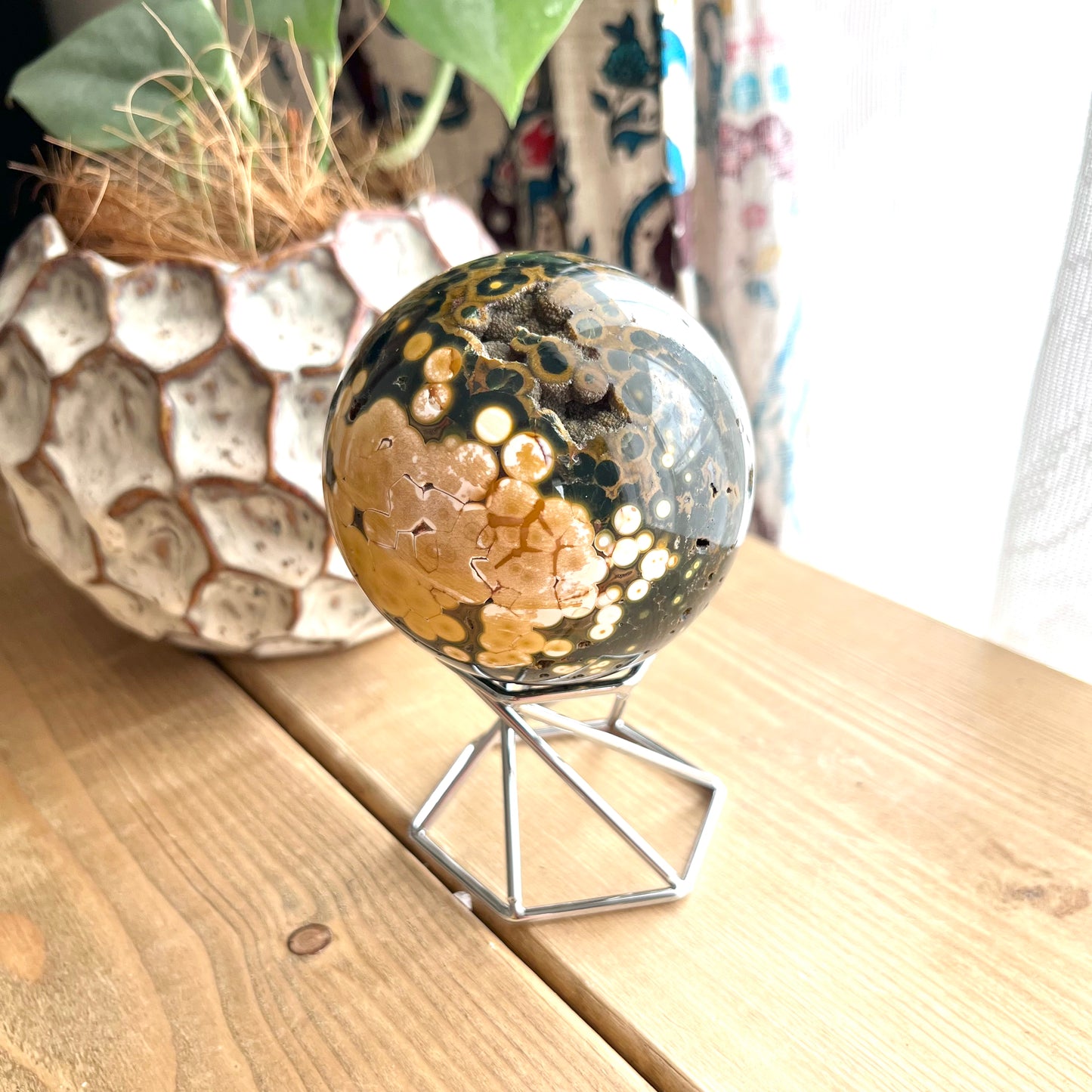 Ocean jasper sphere【JP001C】