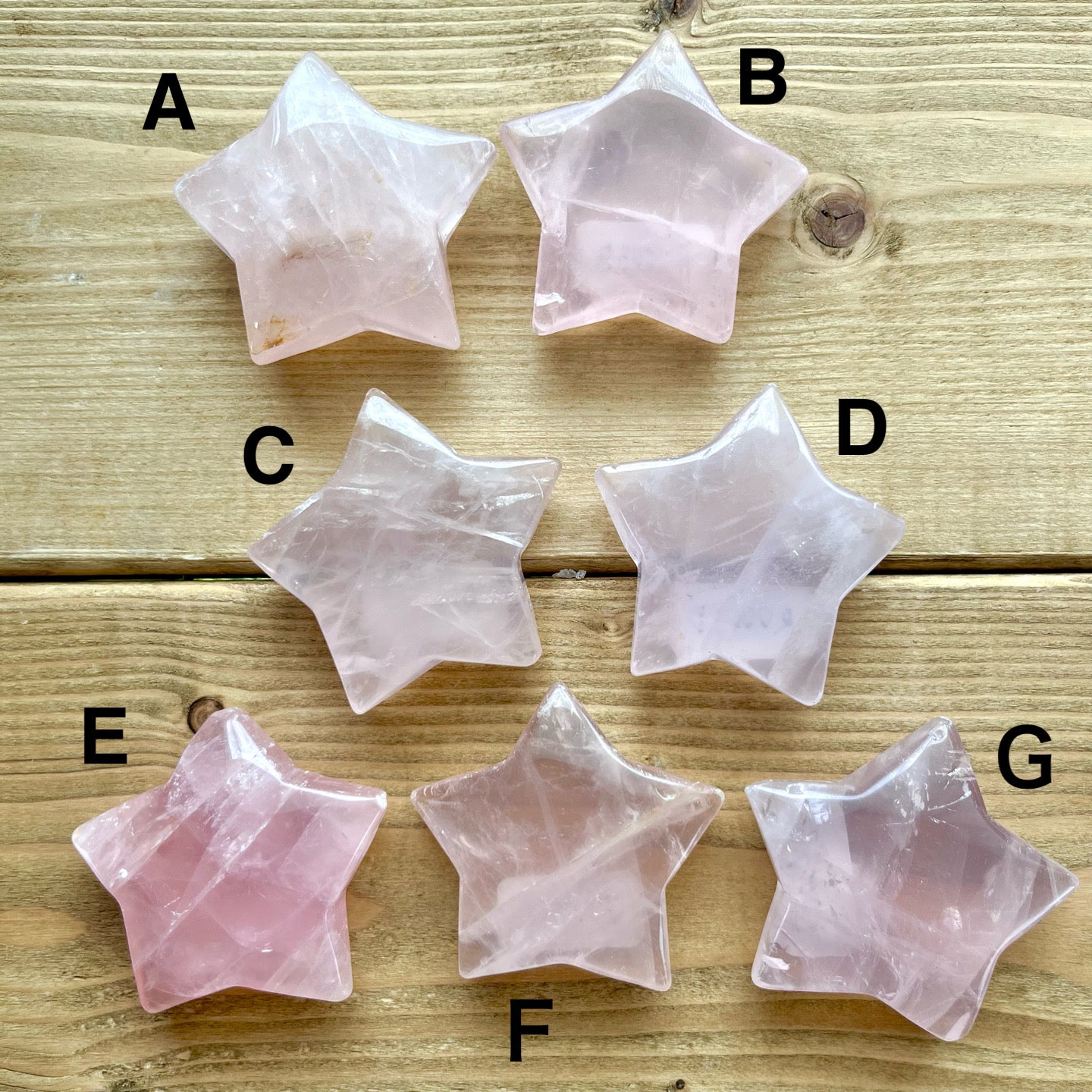 Rose quartz star【RO003A~G】