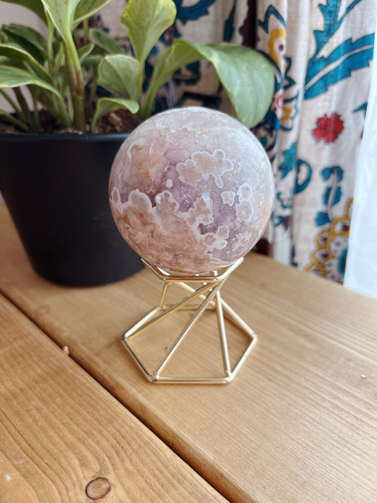 Pink amethyst sphere【PK013】