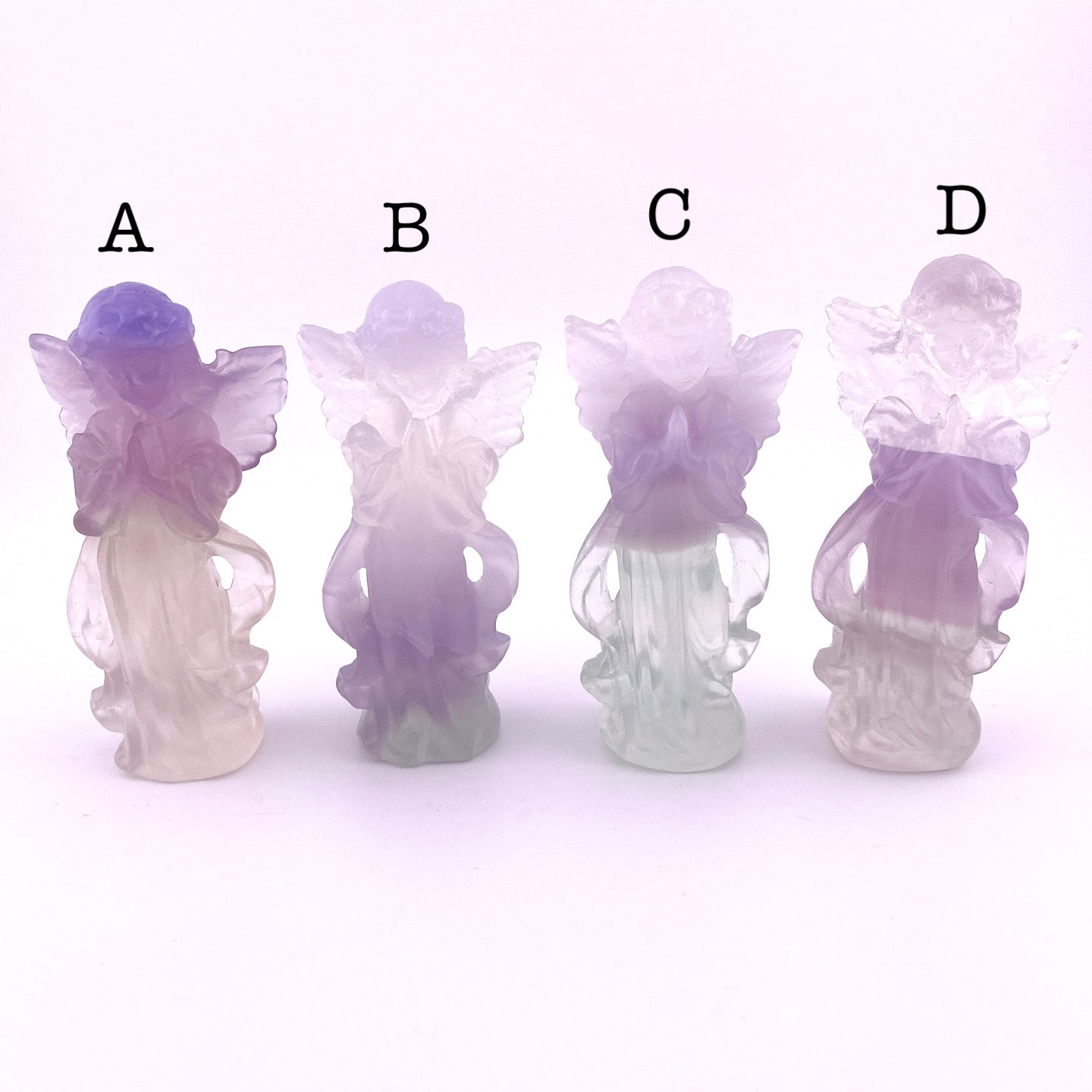 Fluorite angel SMALL ①【FO001A】【FO001B】【FO001C】【FO001D】