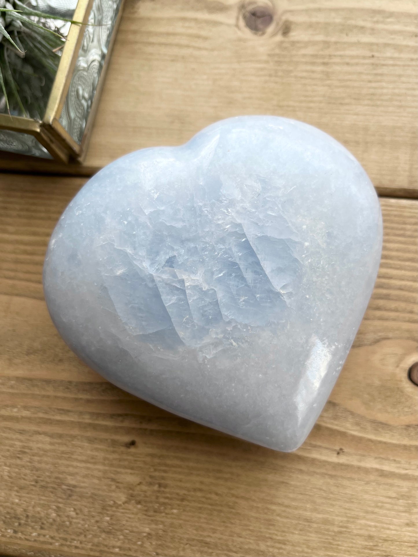 Blue calcite heart BIG【SP035】