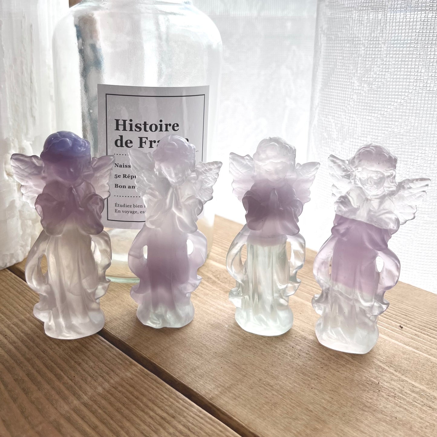 Fluorite angel SMALL ①【FO001A】【FO001B】【FO001C】【FO001D】