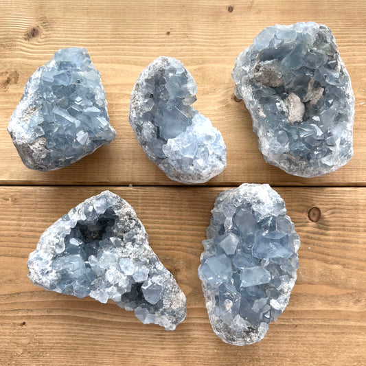 Celestite cluster③【ST003A】【ST003B】【ST003C】【ST003D】【ST003E】