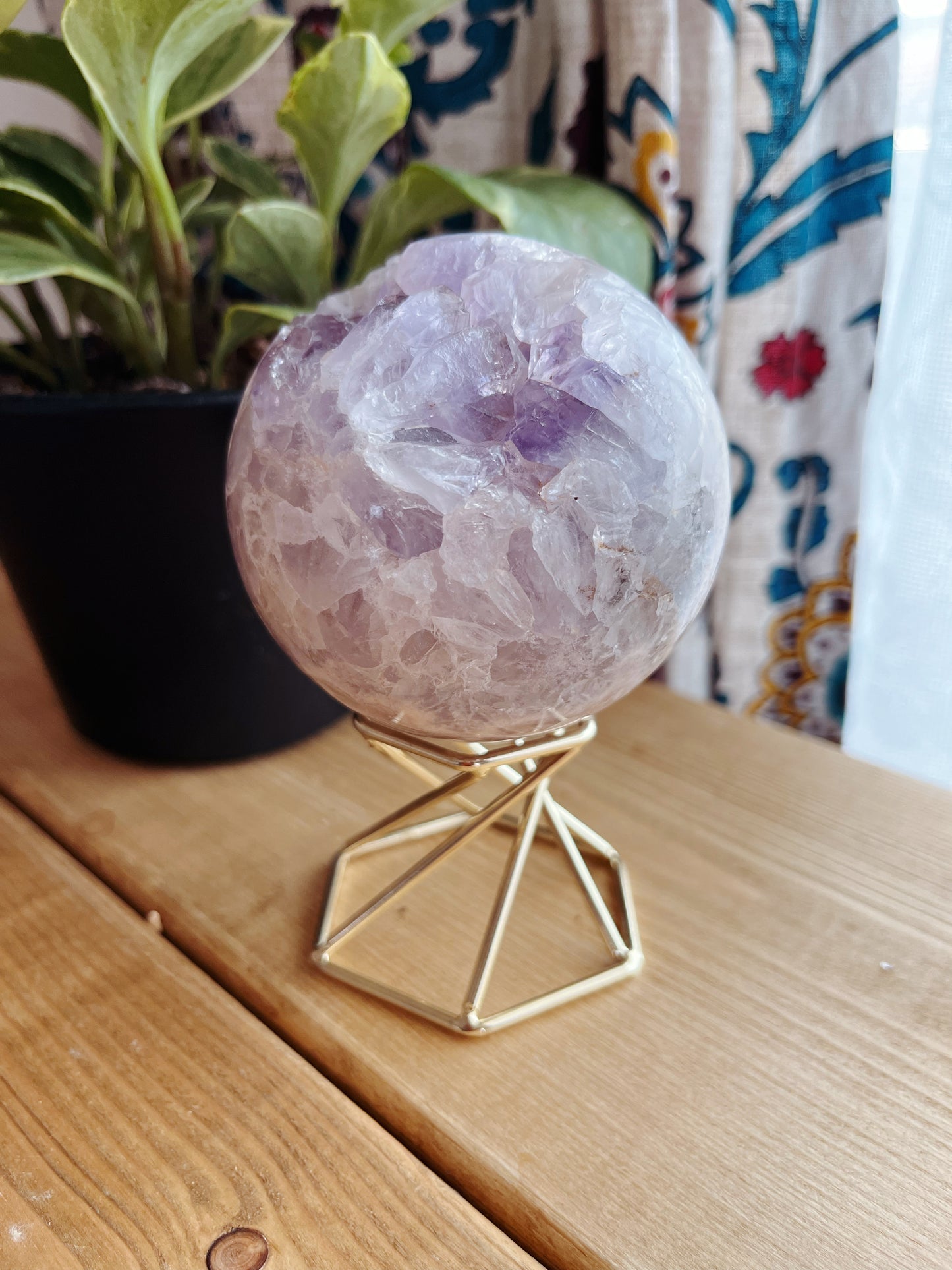Pink amethyst sphere【PK011】