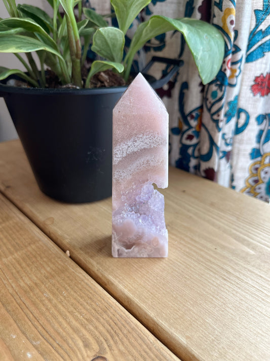 Pink amethyst point (MIDDLE)B【PK008】