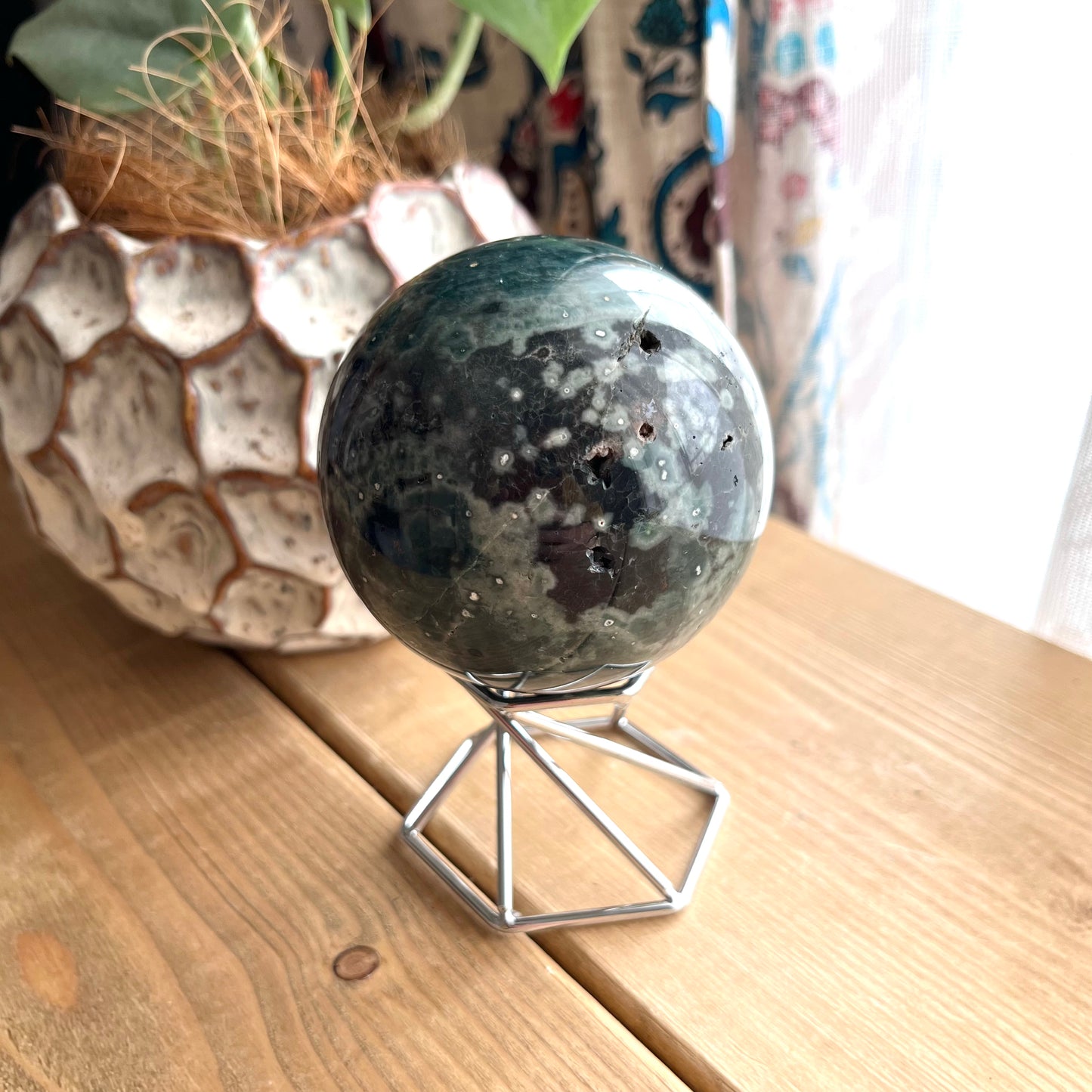 Ocean jasper sphere【JP001D】