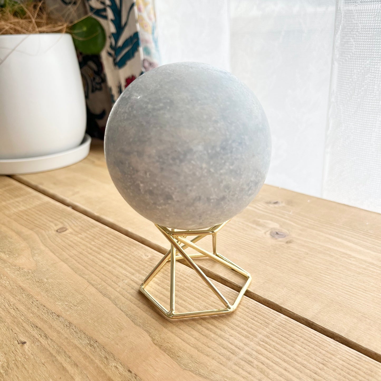 Blue calcite  sphere【SP046】