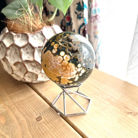 Ocean jasper sphere【JP001C】